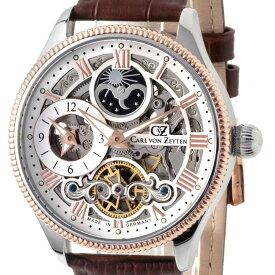 Carl von Zeyten カール・フォン・ツォイテン 自動巻き（手巻き機能あり） 腕時計　[CvZ0034RWH] 正規代理店品 デイ＆ナイト（サン＆ムーン）スケルトン
