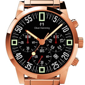 【スーパーSALE割引】Oliver Hemming オリバーヘミング クォーツ 腕時計 イギリス アート デザイン [WTC17R80BCDR] 正規代理店品 純正ケース　メーカー保証