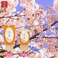 国産純粋蜂蜜 花の道 早春みつ（さくら）280g 500g ハニーボトル 非加熱 無添加 天然 生はちみつ