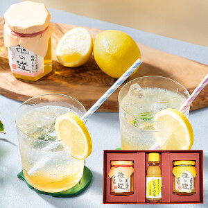 国産蜂蜜 花の道140g×2本とレモンの泉 ギフト