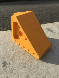 タイヤストッパー L 黄 ゴム製 単品　黄色 ゴム 乗用車・トラック用　タイヤ止め　カーストッパー
