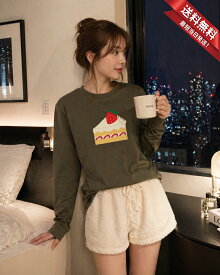 【ポイント5倍：スーパーSALE限定】ショートケーキ ロングTシャツ 5.6オンスヘヴィウェイトTシャツ プリントTシャツ オリジナルTシャツ ケーキ スイーツ パティシエ キュート かわいい