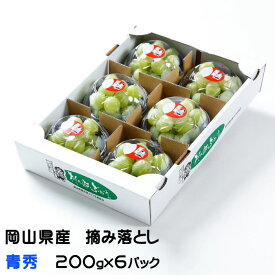 お中元 ぶどう 桃太郎ぶどう 摘み落とし 青秀 200g×6パック 岡山県産 香川県産 葡萄 ブドウ ギフト お取り寄せ