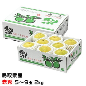 梨 20世紀梨 赤秀 5〜9玉 2kg 鳥取県産 なし ナシ