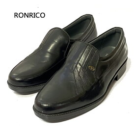 ビジネスシューズ RONRICO ロンリコ 150 ブラック 黒 幅広4E 日本製 山羊革 革靴