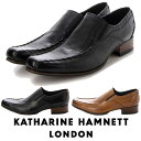 キャサリンハムネット メンズ 靴 ビジネスシューズ 革靴 紳士靴 本革 ブランド スリッポン レザーシューズ KATHARINE …