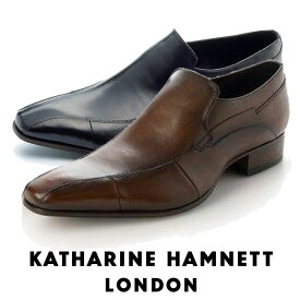 キャサリンハムネット メンズ 靴 ビジネスシューズ 革靴 紳士靴 本革 ブランド スリッポン レザーシューズ KATHARINE HAMNETT 31682