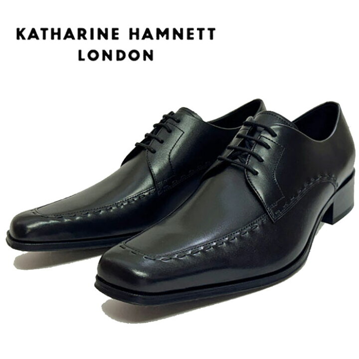 キャサリンハムネット 靴 メンズ ビジネスシューズ 革靴 紳士靴 本革 ブランド レザーシューズ KATHARINE HAMNETT 3803 ブラック 黒 発靴屋 店