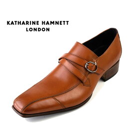 キャサリンハムネット メンズ 靴 ビジネスシューズ 革靴 紳士靴 本革 ブランド サイドストラップ スリッポン レザーシューズ KATHARINE HAMNETT 31693