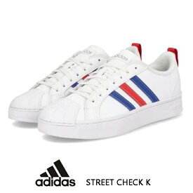 アディダス スニーカー レディース ストリートチェック K ホワイト adidas STREETCHECK K GZ1948-GY8307 ローカット カジュアル シューズ 靴 キッズ ジュニア スニーカー