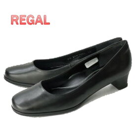 リーガル レディース パンプス 靴 REGAL 6668AC ブラック ローヒールパンプス 日本製 オフィス ビジネスシューズ 婦人靴 牛革 ブランド 母の日 プレゼント ギフト 就職