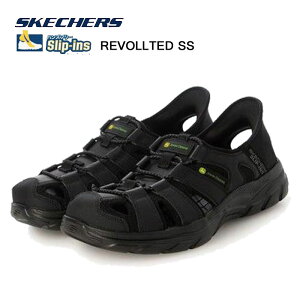 SKECHERS �X�P�b�`���[�Y �T���_�� �����Y REVOLTED SS-NILE ���{���e�b�h SS �i�C�� �u���b�N 256041 �X�j�[�J�[�T���_�� �y�� ���L �����₷�� ���ɂ��� �N�b�V���� �A�E�g�h�A ���i���� �� �L����