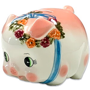 豚の貯金箱 ピギーバンク ブタバンク (大)ピンク Piggy Bank