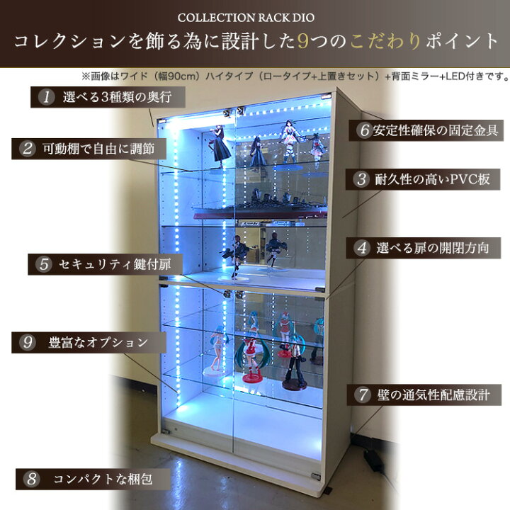 楽天市場】コレクションケース お得なセット コレクションラック DIO 