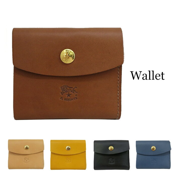 楽天市場】IL BISONTE イルビゾンテ 三つ折り財布 小銭入れ無し C1158  