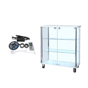 [�Z�b�g�i] �n�R�i�J �K���X�R���N�V�����P�[�X JONY �W���j�[ ���C�h ��80cm ���[�^�C�v �w�ʃ~���[ �w�ʃK���X �S�ʃK���X �{�� LED���j�b�g�Z�b�g RGB�}���`�J���[LED �z���C�gLED ���t �R���N