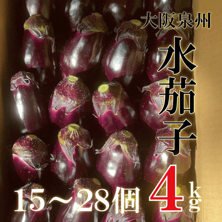 泉州水茄子 楽天市場】大阪泉州産水茄子 約4kg（15～28個入り） 不揃いです