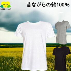 インナーTシャツ 綿100％ 丸首 おすすめ メンズ インナーシャツ 半袖 紳士 人気 の 綿100 無地 肌着 男性 下着 トップス ホワイト グレー ブラック 白 杢グレー 黒 アンダーウェア 定番 天竺編み