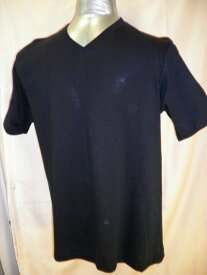 【送料無料】男性用　メンズ　半袖　V首 黒Tシャツ　綿100％　M・L・LL　　新栄13-661
