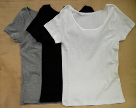 【送料無料】グンゼ　婦人綿100％2分袖Tシャツ MF5052女性用　レディース インナーM・L・LL　モノトーン3色身丈は標準的な長さでヒップの半ばまでかかる程度ゆっくりした スタンダードな形です。