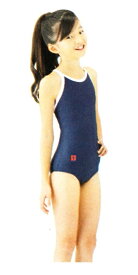 【送料無料】101504 女の子　白パイピング　ワンピース水着100・110・120・130・140・150 日本製　FOOT MARK 　女子用一般的な　スクール水着