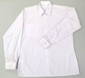【送料無料】男の子　ぽっちゃりさん用長袖　白　ワイシャツ　形態安定サイズ　150B〜180B首まわり　37cm〜43cmスクール　ワイシャツ、白ワイシャツ、男の子のワイシャツ　形態安定　抗菌防臭加工