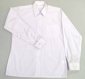 女の子用 B体長袖 白 ワイシャツ 形態安定 吸水速乾サイズ　身長 145cm〜175cm首まわり　33cm〜39cmスクール　ワイシャツ、白ワイシャツ、女の子のワイシャツ　形態安定　抗菌防臭加工【送料無料】