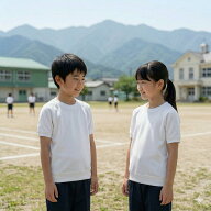 体操服 半袖 クルーネック ファッショナー Fashioner 体操着 小学生 綿70％ S M L LL 3L 大きいサイズ 子…