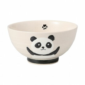 黒パンダ 飯碗 波佐見焼 Black Panda small bowl for cooked rice Hasami ware Japanese ceramic.