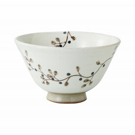 花つなぎ 軽量飯碗 黒・大 波佐見焼 Flower light small bowl for cooked rice black large Hasami ware Japanese ceramic.