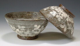 京焼/清水焼 陶器 夫婦組飯碗 萩がさね 紙箱入 Kyo-yaki. Set of 2 meshiwan bowl hagigasane. Paper box. ceramic.
