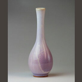 萩焼 萩むらさき細首一輪（化粧箱） Hagi yaki Hagi murasaki Vase made in Japan. Japanese pottery.
