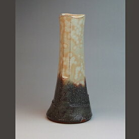 萩焼 御本手三方花生（木箱） Hagi yaki Gohonte Vase made in Japan. Japanese pottery with wood box.