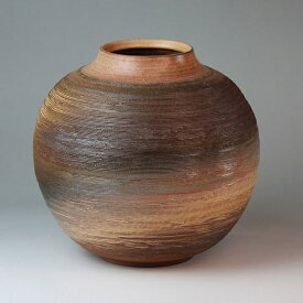 萩焼 暁雲壷（木箱） Hagi yaki Akatsukigumo Vase made in Japan. Japanese pottery with wood box.