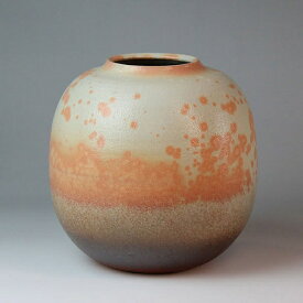 萩焼 瑞光壷（木箱） Hagi yaki Tanko Vase made in Japan. Japanese pottery with wood box.