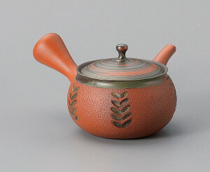 常滑焼 急須 帯網 ステンレスネット付 250cc Kyusu teapot with stainless net. 250cc Tokoname yaki, Japanese ceramic.