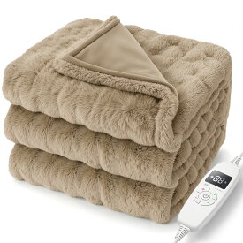 【2026新作】HAGOOGI 電気毛布 ひざ掛け 掛け敷き 肩掛け 電気ブランケット 190*130cm 10段階温度調整 抗菌防臭 ダニ退治 自動電源オフ 丸洗い 速暖 恒温加熱 頭寒足熱 ダブル ふわふわ クリスマス ギフト厚手生地 ふわふわ 暖房器具