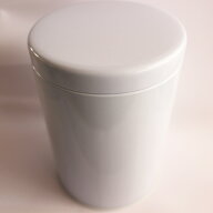 大型紅茶キャニスター（白）防湿缶（150〜250g用）