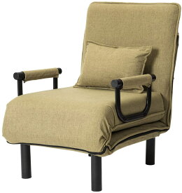 ソファベッド ソファ 折りたたみ 3WAY カウチソファー 幅60 ソファー ファブリック生地 肘付き 一人掛け チェア 椅子 高反発素材 クッション 安定設計 リクライニング 腰に優しい 一人暮らし