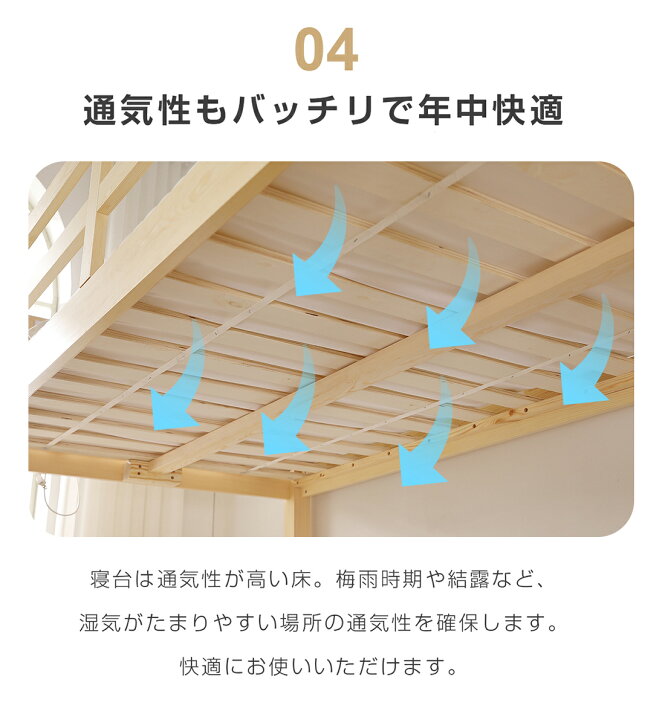 楽天市場】【20時〜1000円クーポン】ロフトベッド 階段 木製 シングル 