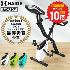 【P最大19倍＆2,000円引クーポン★要エントリー 9/11 1:59迄★】 ハイガー フィットネスバイク エアロバイク 折りたたみ コンパクト 静音 家庭用 心拍数メーター 負荷10段階 小型 軽量 トレーニングバイク ルームバイク HG-QB-J917B 【1年保証】
