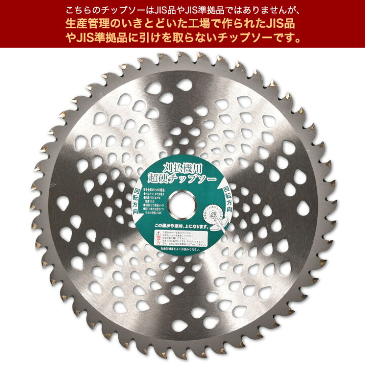 楽天市場】チップソー 高品質日本メーカー 圧倒的な切れ味と刈幅 305mm 