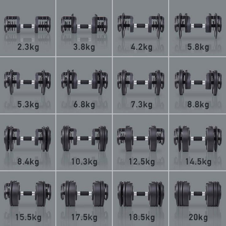 可変式ダンベル アジャスタブルダンベル ダンベル 筋トレ シェイプアップ トレーニング器具 HG-AJDB01(20kg×2セット)1年保証 : ハイガー産業 可変式ダンベル アジャスタブルダンベル ダンベル 筋トレ シェイプアップ トレーニング器具 HG-AJDB01(20kg×2セット)1年保証 : ハイガー産業