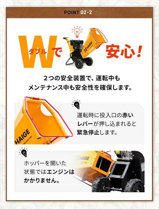 楽天市場】【☆楽天ランキング1位☆】ハイガー 粉砕機 ウッドチッパー 