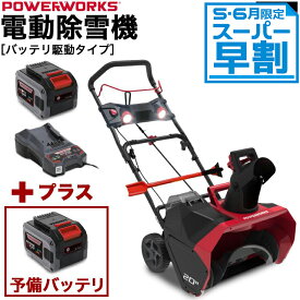 ＜6月限定スーパー早割＞ハイガー公式 充電式電動除雪機（大容量バッテリー48V2個＋急速充電器）1200W コードレス 小型 家庭用 軽量 静音 SNE402 1年保証