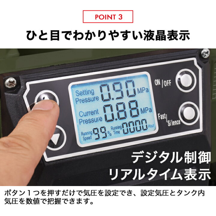 楽天市場】☆6000円OFFクーポン＆P5倍☆ハイガー エアコンプレッサー 