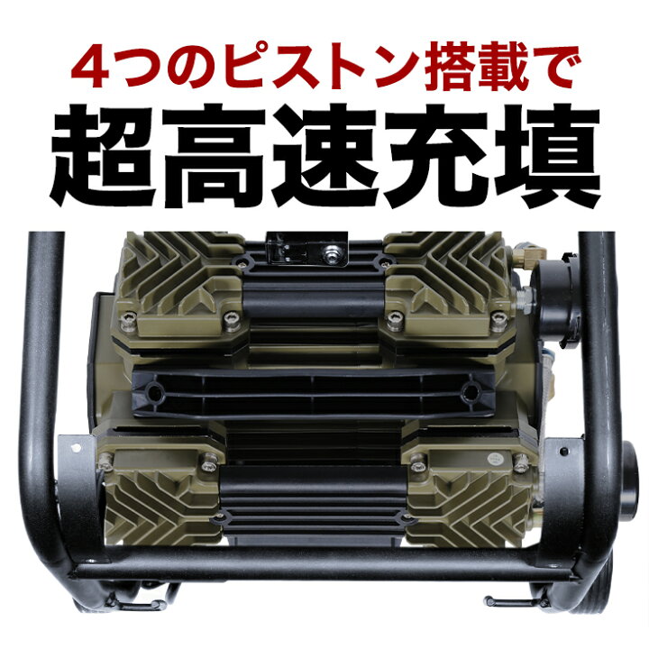 楽天市場】☆全品ポイント2倍☆ハイガー エアコンプレッサー 100V 17L 
