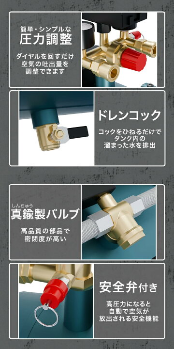 楽天市場】【楽天1位獲得☆】ハイガー公式 コンプレッサー 静音 高吐出 
