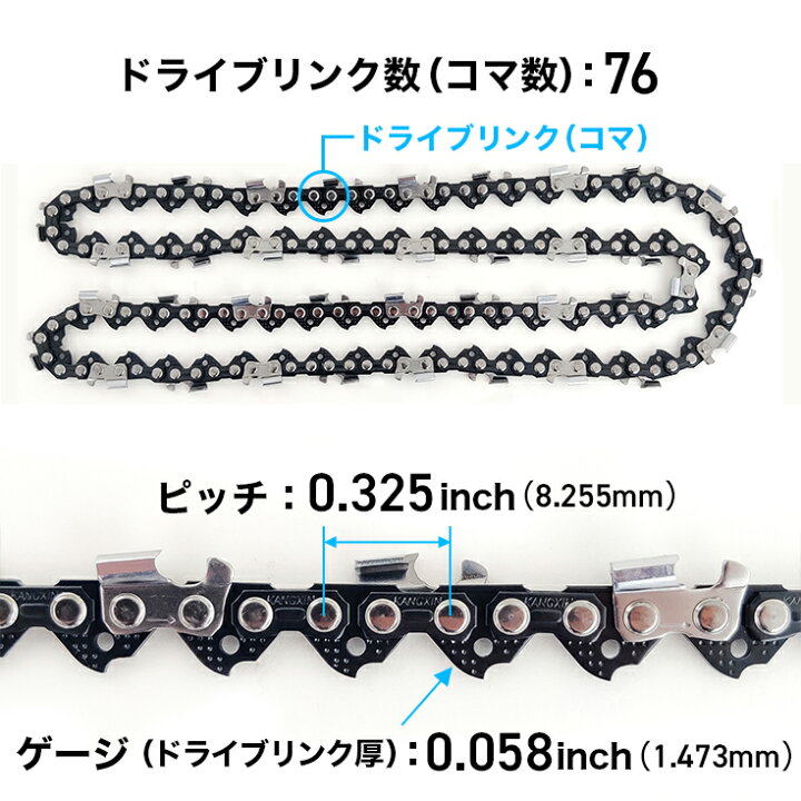楽天市場】ソーチェン【スタンダード】リンク数76用／チェーンソー HG 