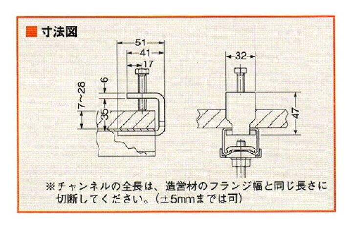 楽天市場】ネグロス電工:H形鋼用吊りボルト支持金具 型式:S-BHICH 